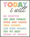 Posterizer 1 pcs-Growth Mindset Positive daily reminders-today I will-Teachers & Classrooms-Motivational & Inspirational Art-Gift for Daughter, So...